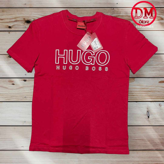 Playera HUGO BOSS 💎 ETIQUETA 🏷️ ROJA 🔴 CABALLERO 👕006