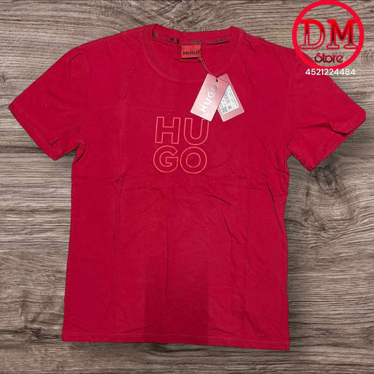 Playera HUGO BOSS 💎 ETIQUETA 🏷️ ROJA 🔴 CABALLERO 👕024