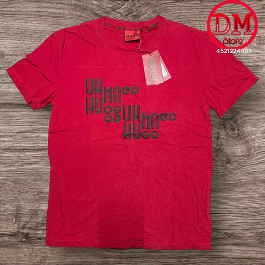 Playera HUGO BOSS 💎 ETIQUETA 🏷️ ROJA 🔴 CABALLERO 👕026