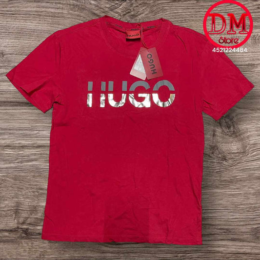 Playera HUGO BOSS 💎 ETIQUETA 🏷️ ROJA 🔴 CABALLERO 👕031