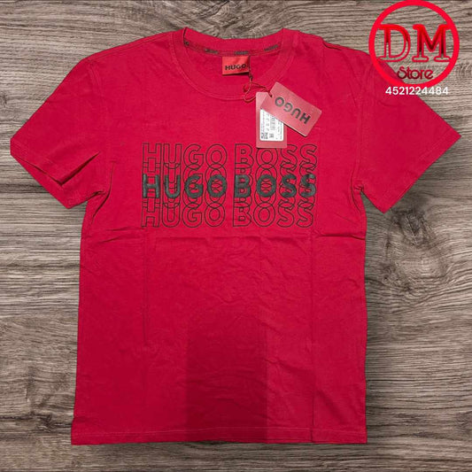 Playera HUGO BOSS 💎 ETIQUETA 🏷️ ROJA 🔴 CABALLERO 👕040