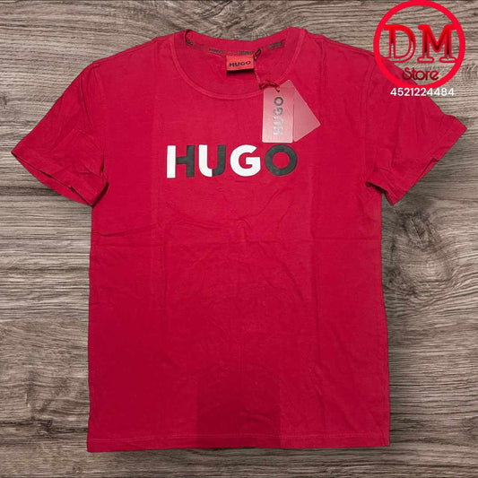 Playera HUGO BOSS 💎 ETIQUETA 🏷️ ROJA 🔴 CABALLERO 👕042